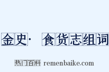 金史·食货志组词是什么意思的图片